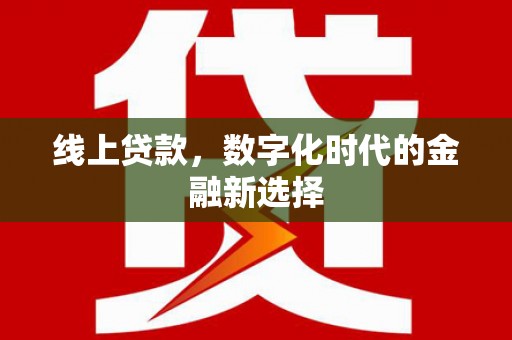 定陶线上贷款，数字化时代的金融新选择