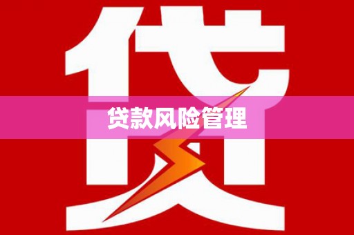 定陶贷款风险管理