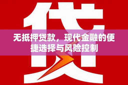 定陶无抵押贷款，现代金融的便捷选择与风险控制