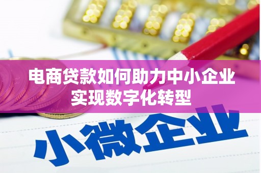 定陶电商贷款如何助力中小企业实现数字化转型
