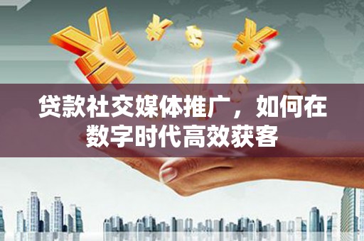 定陶贷款社交媒体推广，如何在数字时代高效获客