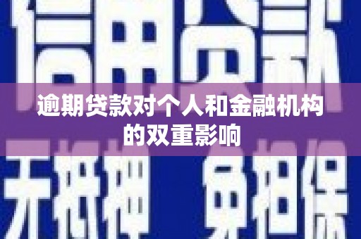 定陶逾期贷款对个人和金融机构的双重影响