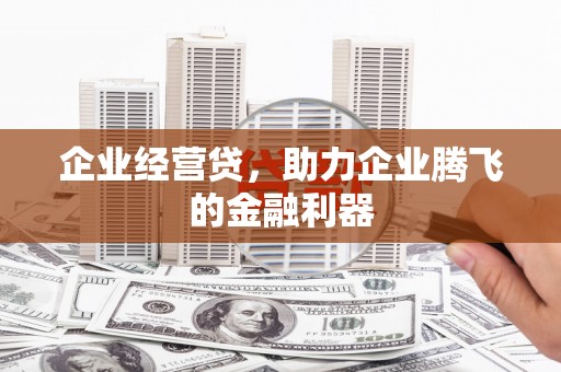 定陶企业经营贷，助力企业腾飞的金融利器