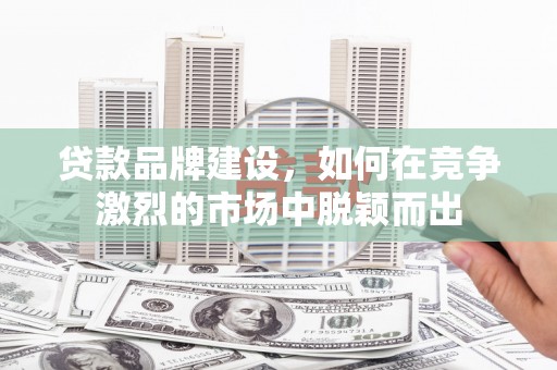 定陶贷款品牌建设，如何在竞争激烈的市场中脱颖而出