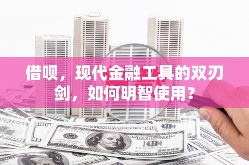 定陶借呗，现代金融工具的双刃剑，如何明智使用？