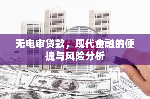 定陶无电审贷款，现代金融的便捷与风险分析