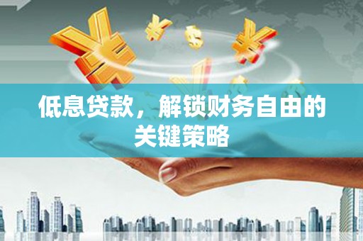 定陶低息贷款，解锁财务自由的关键策略