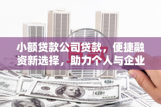 定陶小额贷款公司贷款，便捷融资新选择，助力个人与企业成长