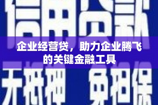 定陶企业经营贷，助力企业腾飞的关键金融工具