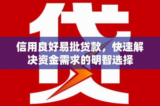 定陶信用良好易批贷款，快速解决资金需求的明智选择