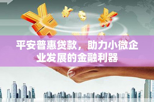 定陶平安普惠贷款，助力小微企业发展的金融利器