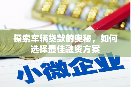 定陶探索车辆贷款的奥秘，如何选择最佳融资方案
