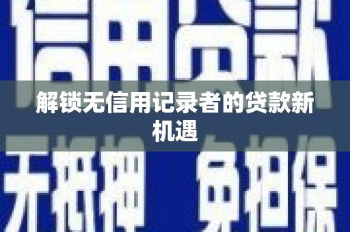 定陶解锁无信用记录者的贷款新机遇