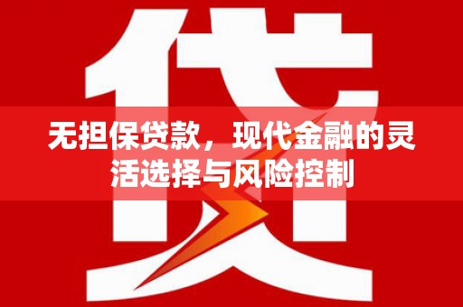 定陶无担保贷款，现代金融的灵活选择与风险控制