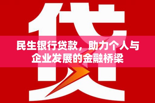 定陶民生银行贷款，助力个人与企业发展的金融桥梁