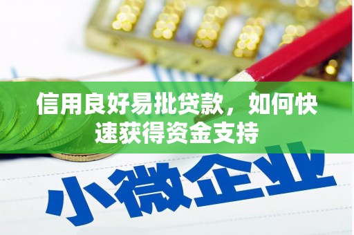 定陶信用良好易批贷款，如何快速获得资金支持