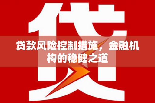 定陶贷款风险控制措施，金融机构的稳健之道
