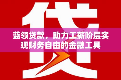 定陶蓝领贷款，助力工薪阶层实现财务自由的金融工具
