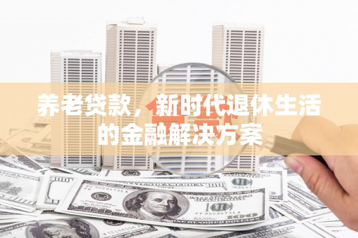 定陶养老贷款，新时代退休生活的金融解决方案