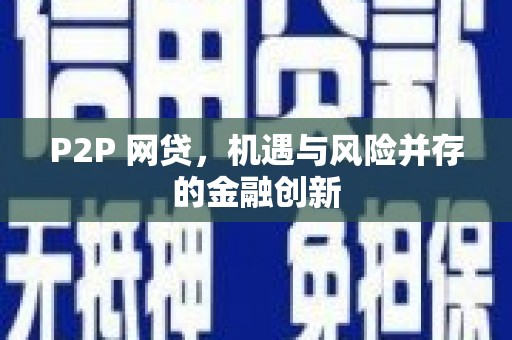 定陶P2P 网贷，机遇与风险并存的金融创新