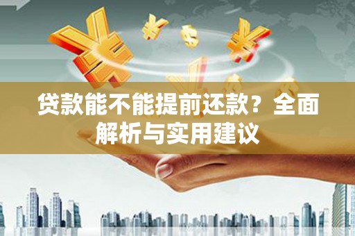 定陶贷款能不能提前还款？全面解析与实用建议