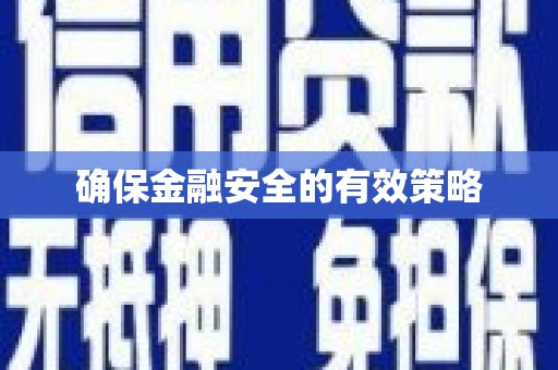定陶确保金融安全的有效策略