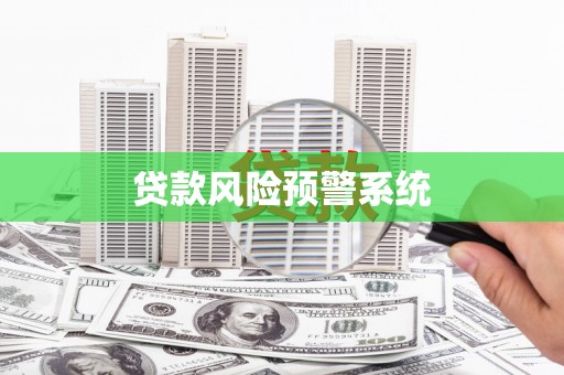 定陶贷款风险预警系统